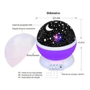 Luminaria Abajur Rotativa Projetor Globo Estrela