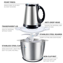 3L Picador De Alimentos Moedor De Carne Mixer Elétrica Processador Cozinha Casa Alho - 110v-220v