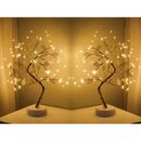 Luminária Árvore LED Dourada – Decoração Aconchegante