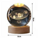 Luminária Decorativa Globo LED Lua Galáxia Sistema Solar Astronauta Bola De Cristal