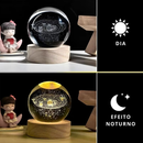 Luminária Decorativa Globo LED Lua Galáxia Sistema Solar Astronauta Bola De Cristal