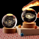 Luminária Decorativa Globo LED Lua Galáxia Sistema Solar Astronauta Bola De Cristal