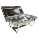 Rechaud Inox 9 Litros Panela Banho Maria Restaurante Buffet Servir 1/1, 1/2 ou 1/3