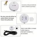 Luminaria Arvore LED Folhas Dourada para Casa Decoração do Quarto Iluminação de Mesa de Cabeceira