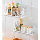 Prateleira Adesiva Multiuso – Organizador de Cozinha e Banheiro Criativo Bonequinho／C-01