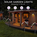 Kit Luminaria Solar Led Vagalume Para Jardim Luz Ao Ar Livre À Prova D'água Mudança De Cor Firefly