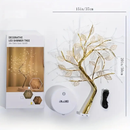 Luminaria Arvore LED Folhas Dourada para Casa Decoração do Quarto Iluminação de Mesa de Cabeceira