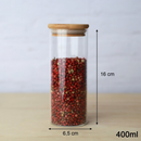 3 Potes Herméticos De Vidro 200Ml 300Ml 400Ml